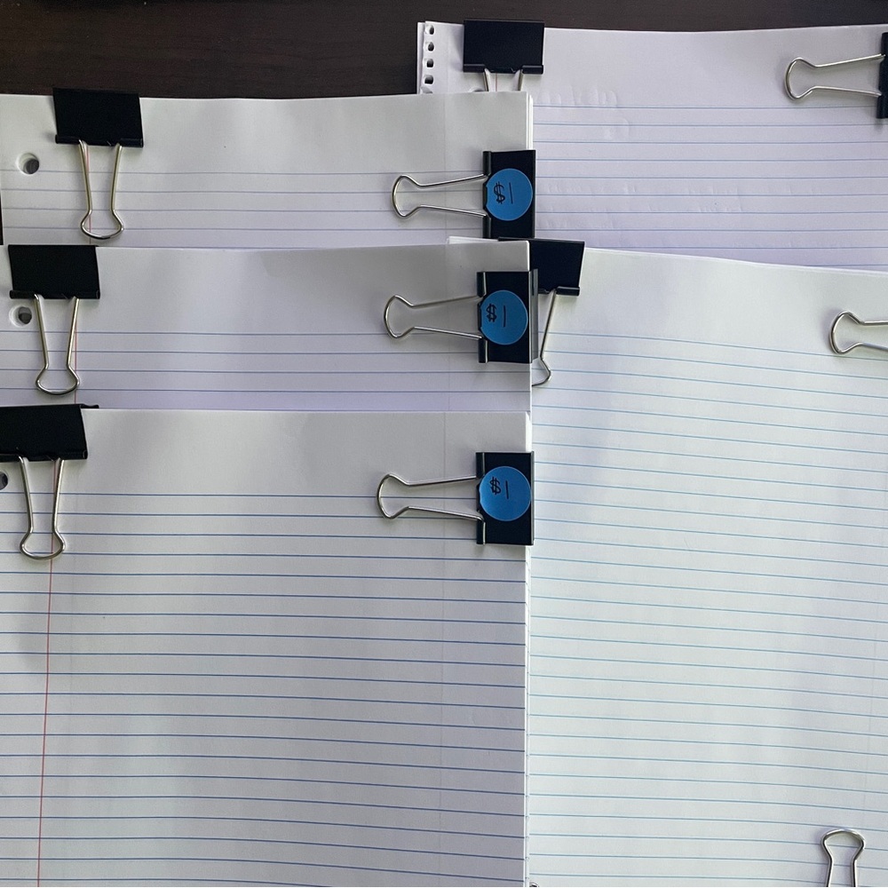 Line Paper for Binder